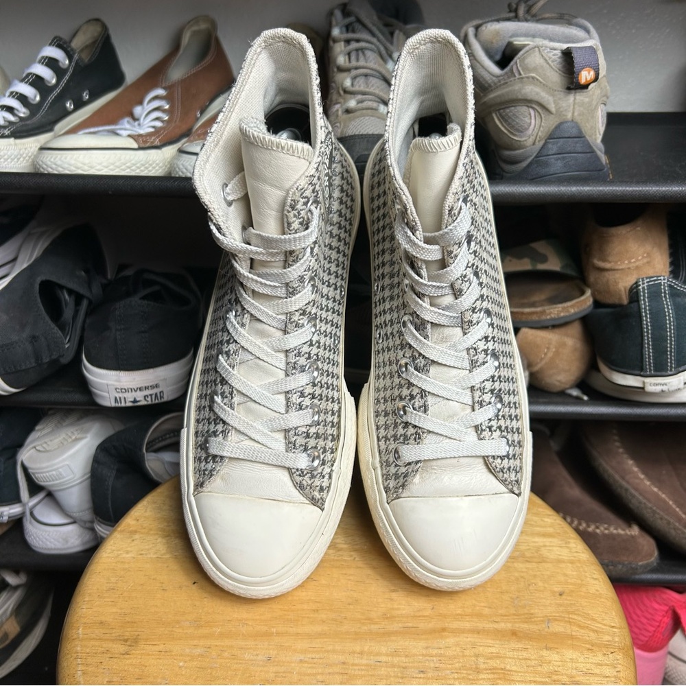 Converse ctas hi white silver lift platform chevron - Picture 6 of 7